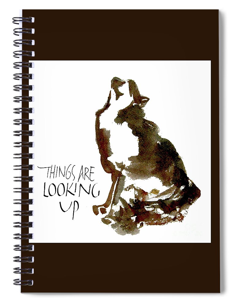 Original Watercolors Spiral Notebook featuring the painting Looking Up by Chris Paschke