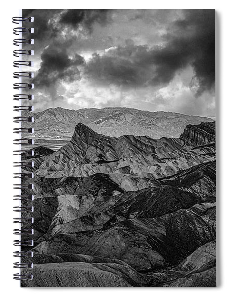 Landscape Spiral Notebook featuring the photograph Looming Desert Storm by Romeo Victor