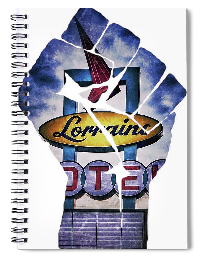  Spiral Notebook featuring the photograph Lorraine Motel by Al Harden