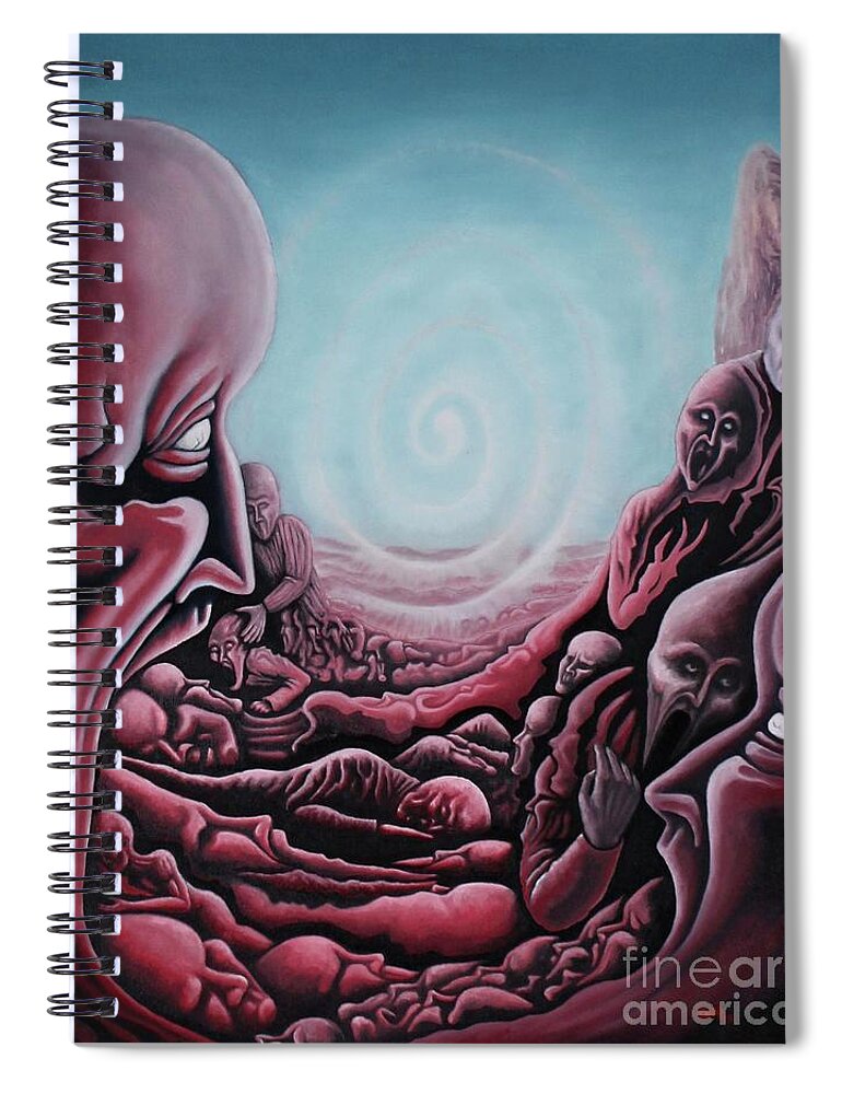 Lost In Seclusion Spiral Notebook featuring the painting Lost in Seclusion by Michael TMAD Finney