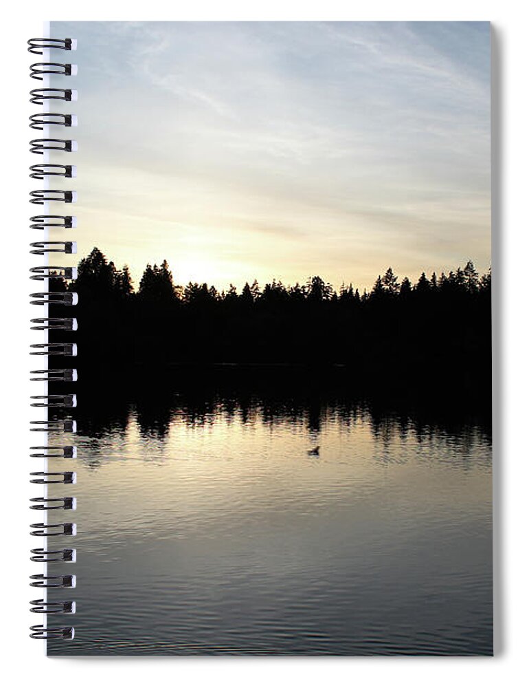 Vancouver Spiral Notebook featuring the photograph Lost Lagoon by Wilko van de Kamp Fine Photo Art