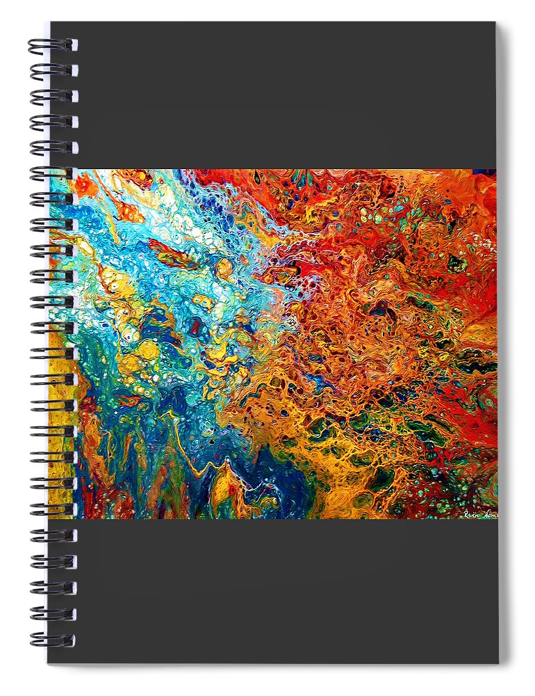  Spiral Notebook featuring the painting Lost to the Sea by Rein Nomm