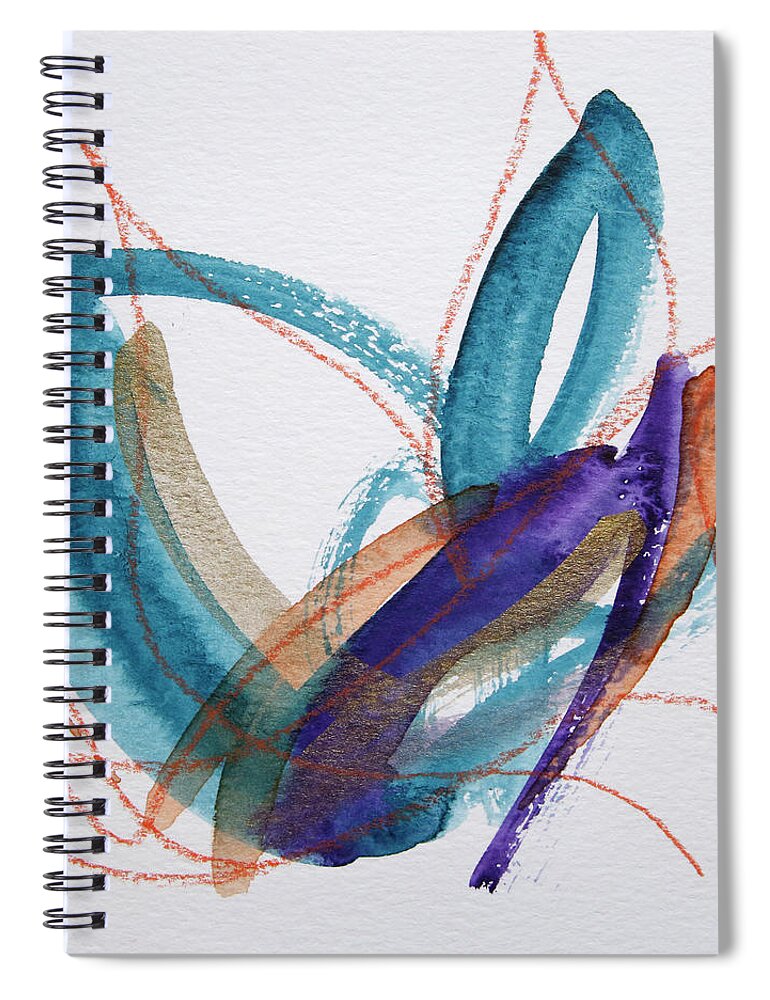  Spiral Notebook featuring the painting Lotus 1 by Katrina Nixon