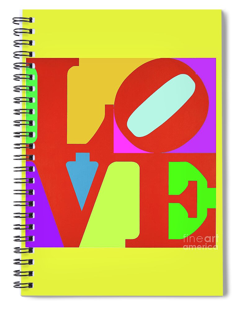 Iconic Spiral Notebook featuring the digital art Love by Doc Braham
