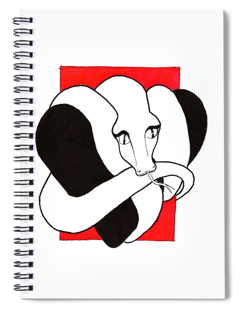 Love Spiral Notebook featuring the drawing Love Hurt by Joelle Philibert