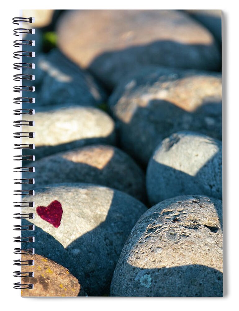 Heart Spiral Notebook featuring the photograph Love in Hard Places by Lora Lee Chapman