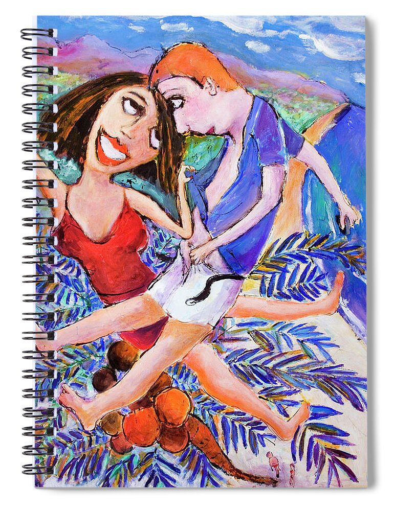 Lady Spiral Notebook featuring the painting Love is in the air by Jeremy Holton