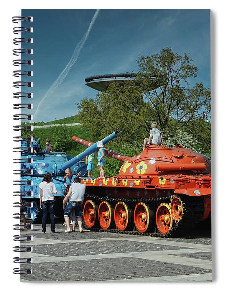 Tanks Spiral Notebook featuring the photograph Love not War by Scott Olsen