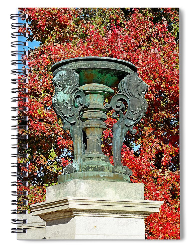Lovejoy Spiral Notebook featuring the photograph Lovejoy Monument Study 3 by Robert Meyers-Lussier