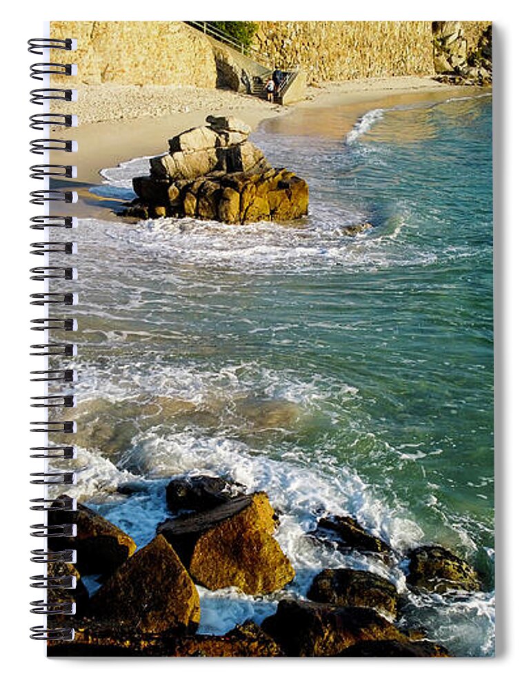 Lover's Point Spiral Notebook featuring the photograph Lover's Point Beach by Dr Janine Williams