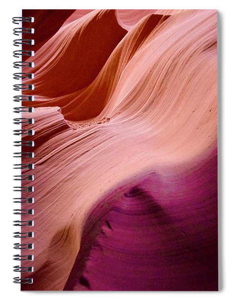 Antelope Canyon Spiral Notebook featuring the photograph Stunning Rock Colors Lower Antelope Canyon by Bnte Creations