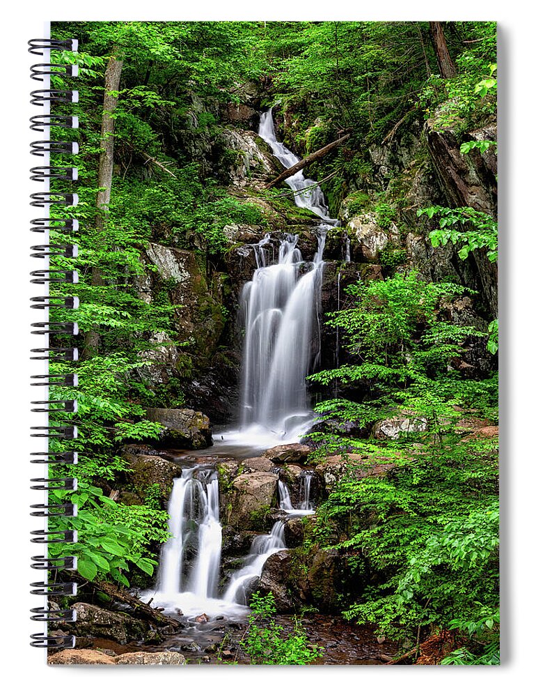 Skyline Drive Spiral Notebook featuring the photograph Lower Doyles Falls by C Renee Martin