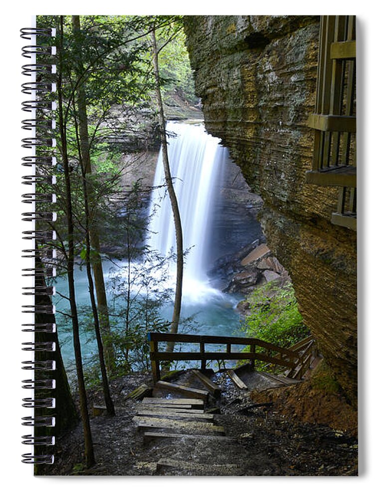 Greeter Falls Spiral Notebook featuring the photograph Lower Greeter Falls 1 by Phil Perkins