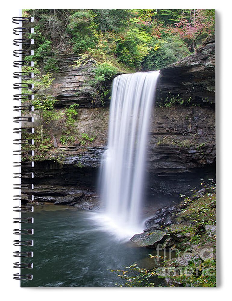Greeter Falls Spiral Notebook featuring the photograph Lower Greeter Falls 10 by Phil Perkins