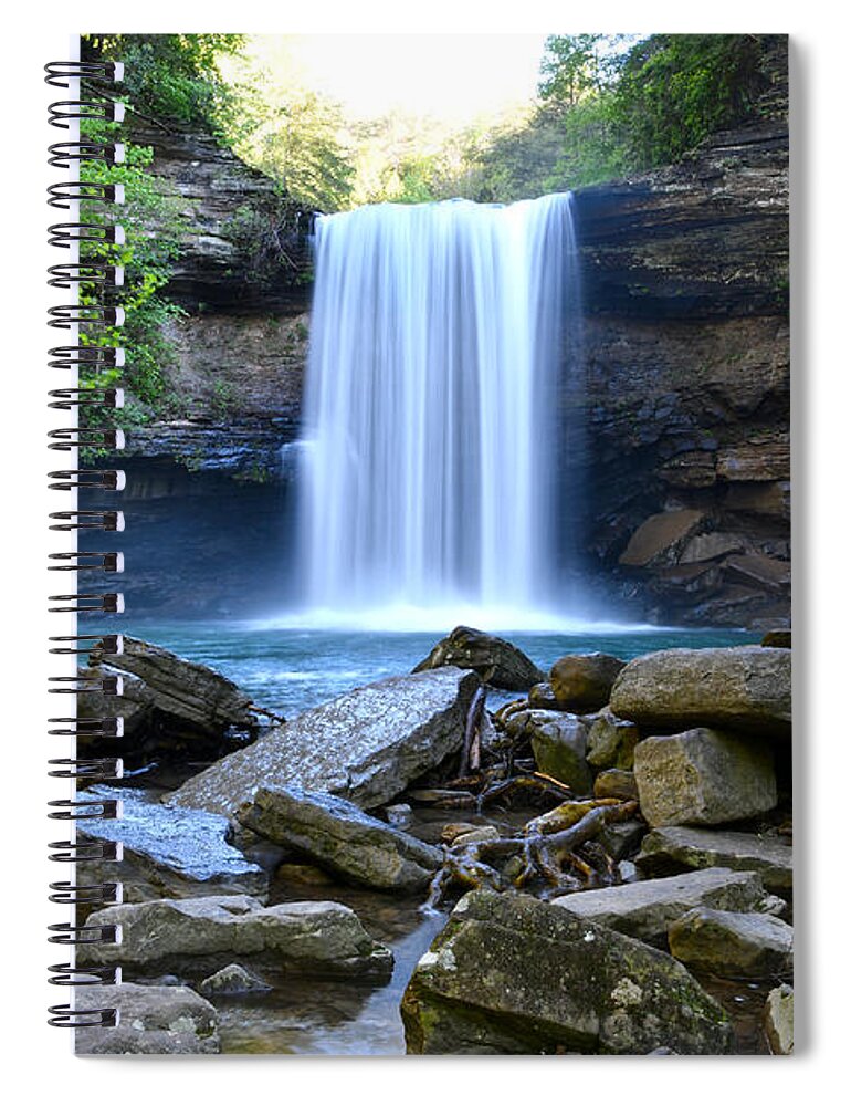 Greeter Falls Spiral Notebook featuring the photograph Lower Greeter Falls 3 by Phil Perkins