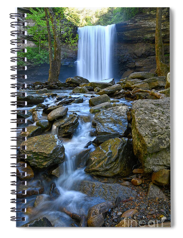 Greeter Falls Spiral Notebook featuring the photograph Lower Greeter Falls 8 by Phil Perkins