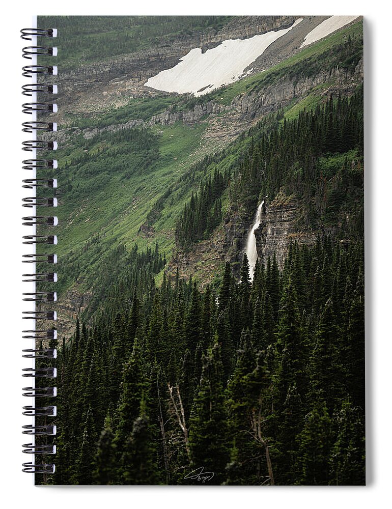  Spiral Notebook featuring the photograph Lower Lunch Creek Fall by William Boggs