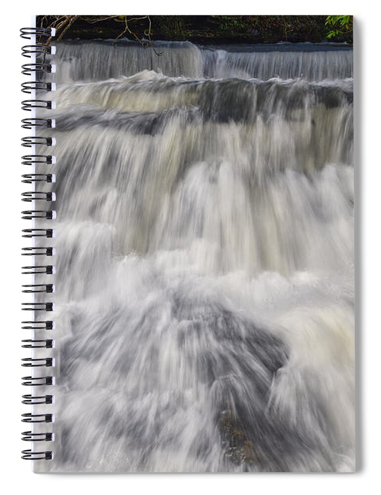Lower Piney Falls Spiral Notebook featuring the photograph Lower Piney Falls 6 by Phil Perkins