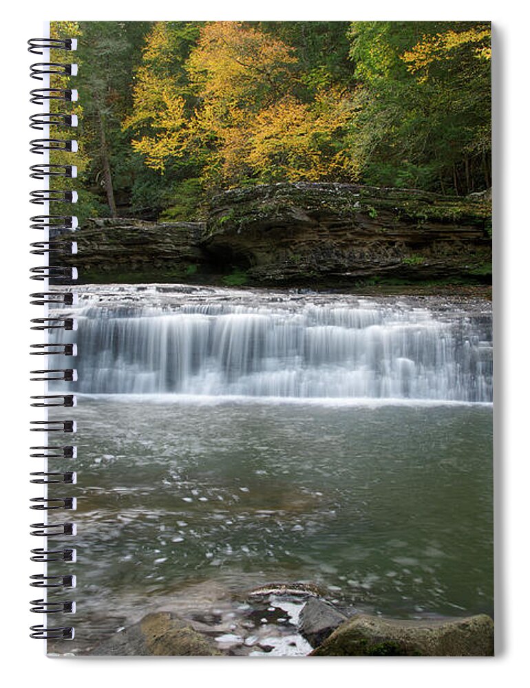 Waterfall Spiral Notebook featuring the photograph Lower Potter's Falls 15 by Phil Perkins