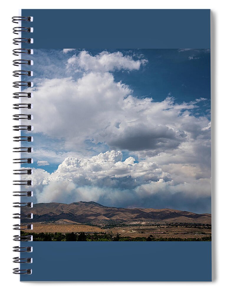 Wildfire Spiral Notebook featuring the photograph Loyalton Wildfire by Ron Long Ltd Photography