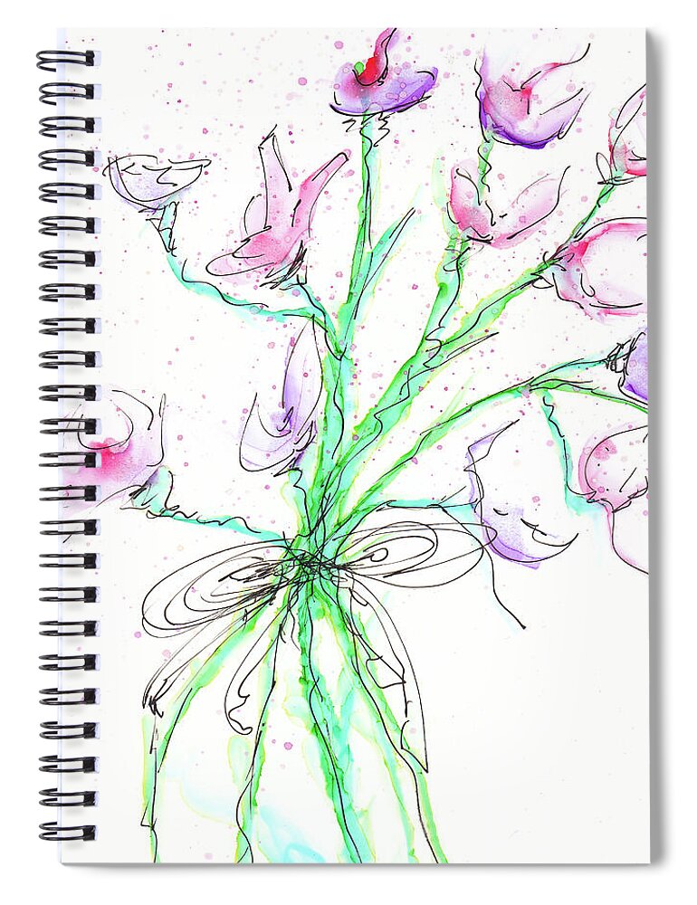 Whimsical Spiral Notebook featuring the painting Loyalty by Kimberly Deene Langlois