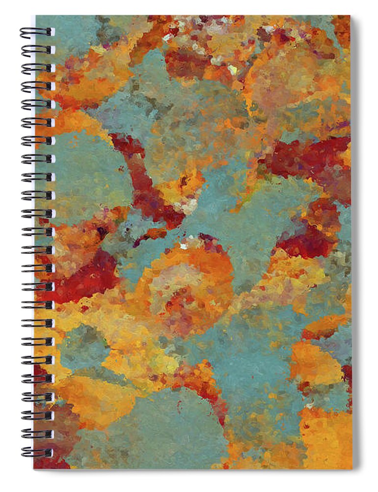 Red Spiral Notebook featuring the painting Luke 4 18-19. What Is The Answer? by Mark Lawrence