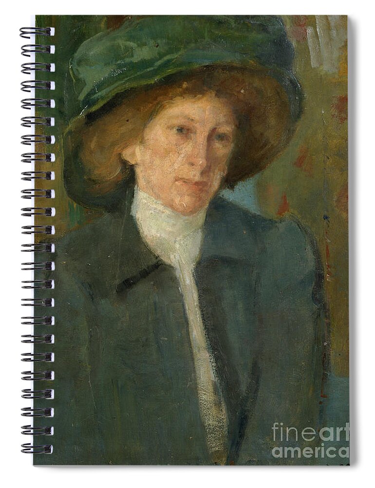 Oda Krohg Spiral Notebook featuring the painting Lul Krag by O Vaering by Oda Krohg