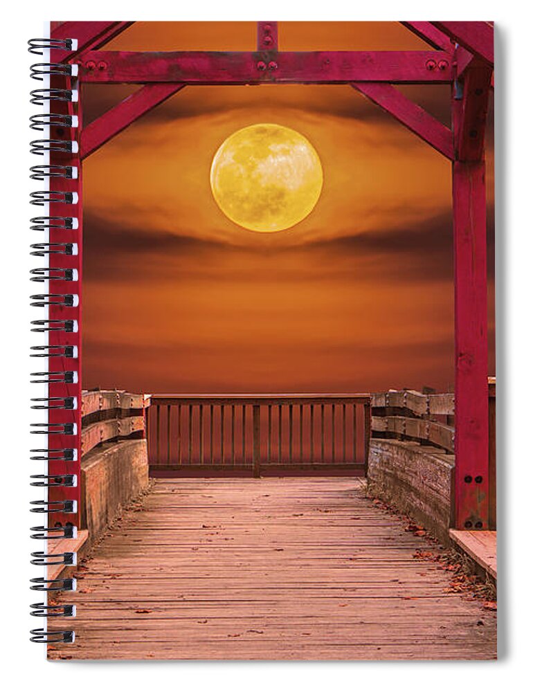Moon Spiral Notebook featuring the photograph Lunar Landing by Jason Fink