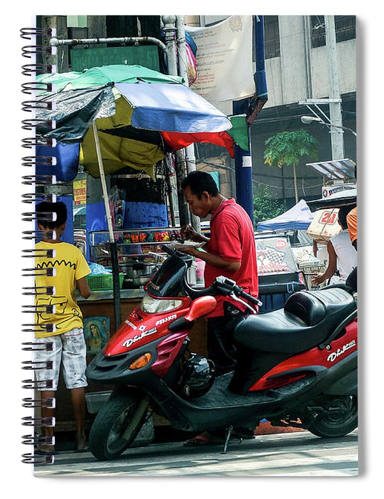 Philippines Spiral Notebook featuring the photograph Lunch Time by Ron Roberts