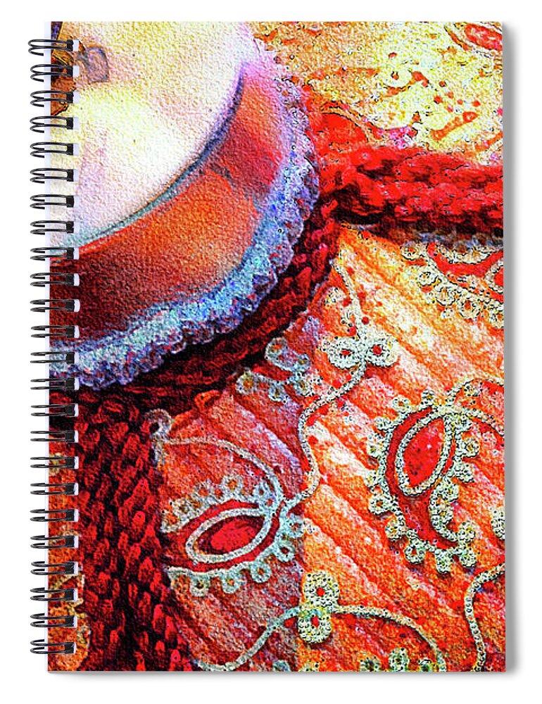 Christmas Globe Spiral Notebook featuring the photograph Luxurious Christmas Globe by Tatiana Travelways