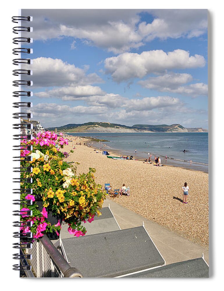 Lyme Regis Spiral Notebook featuring the photograph Lyme Regis seascape by Rob Hawkins