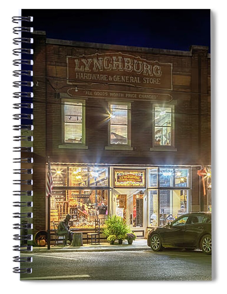 Lynchburg Hardware And General Store Spiral Notebook featuring the photograph Lynchburg Hardware and General Store by Susan Rissi Tregoning