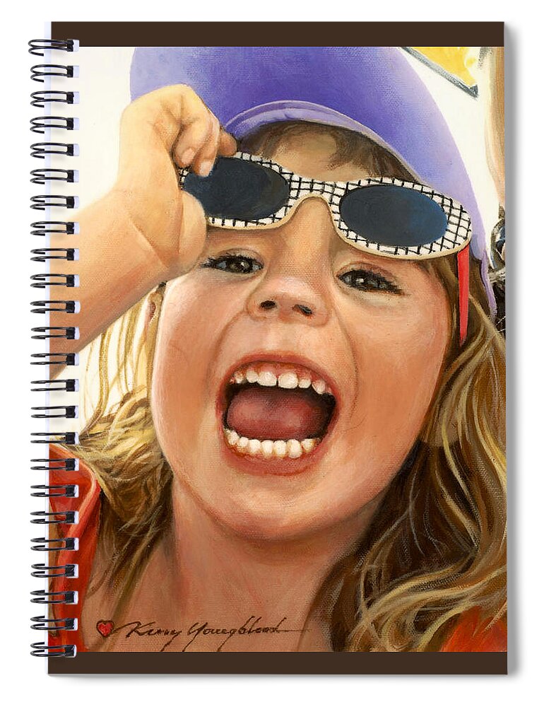 Kenny Youngblood Madeline Spiral Notebook featuring the painting Madeline by Kenny Youngblood