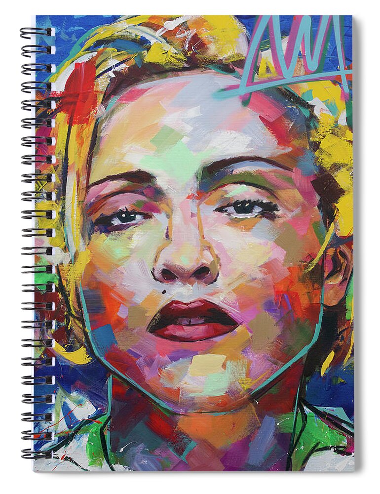 Madonna Spiral Notebook featuring the painting Madonna by Richard Day