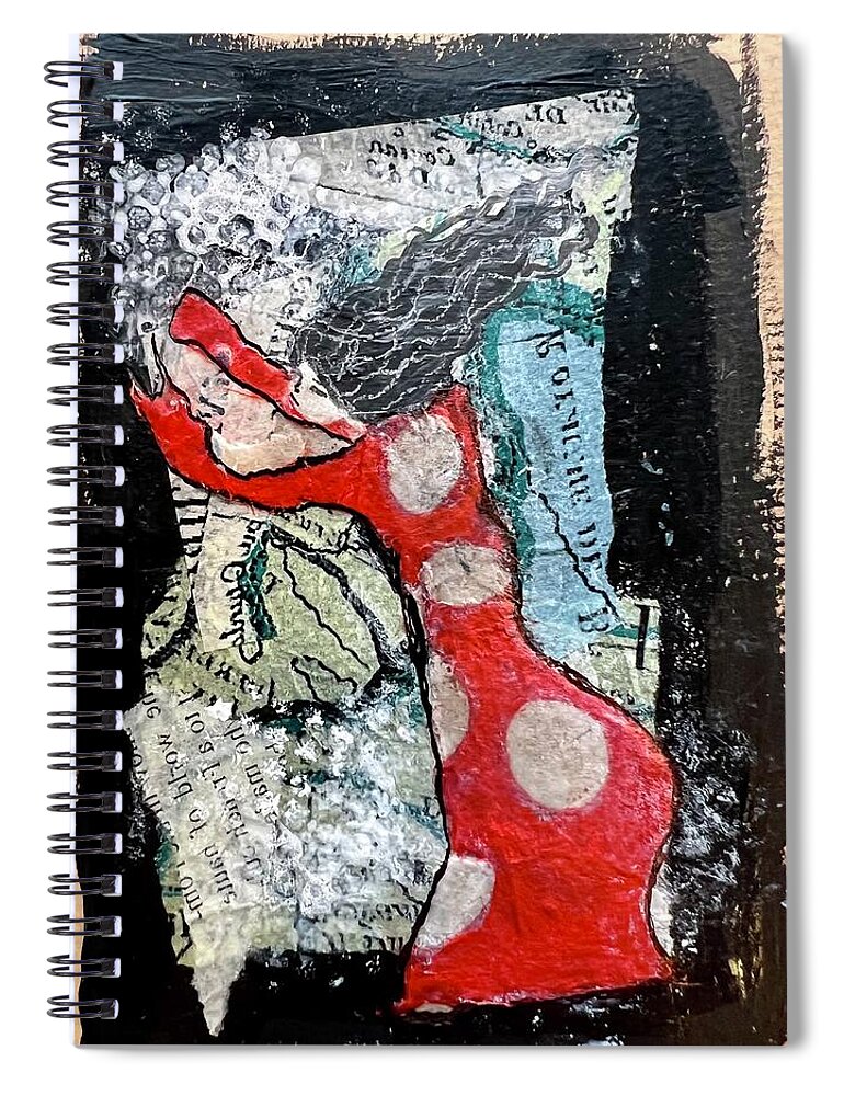  Spiral Notebook featuring the painting Madrid Dance by Theresa Marie Johnson