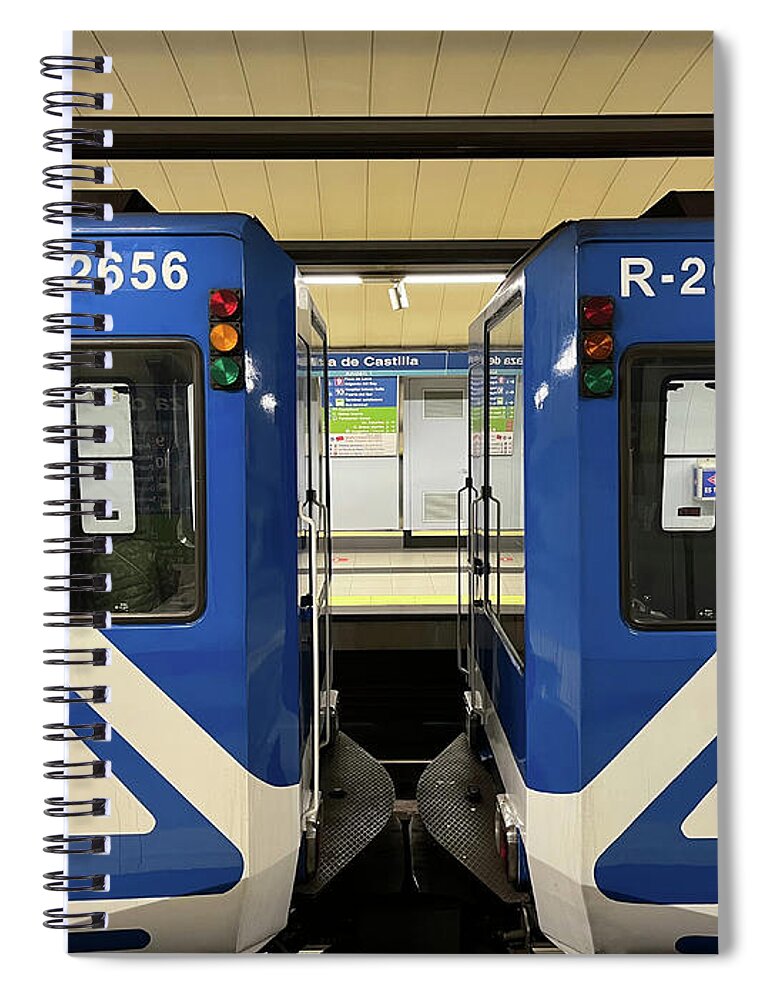 Richard Reeve Spiral Notebook featuring the photograph Madrid Metro by Richard Reeve