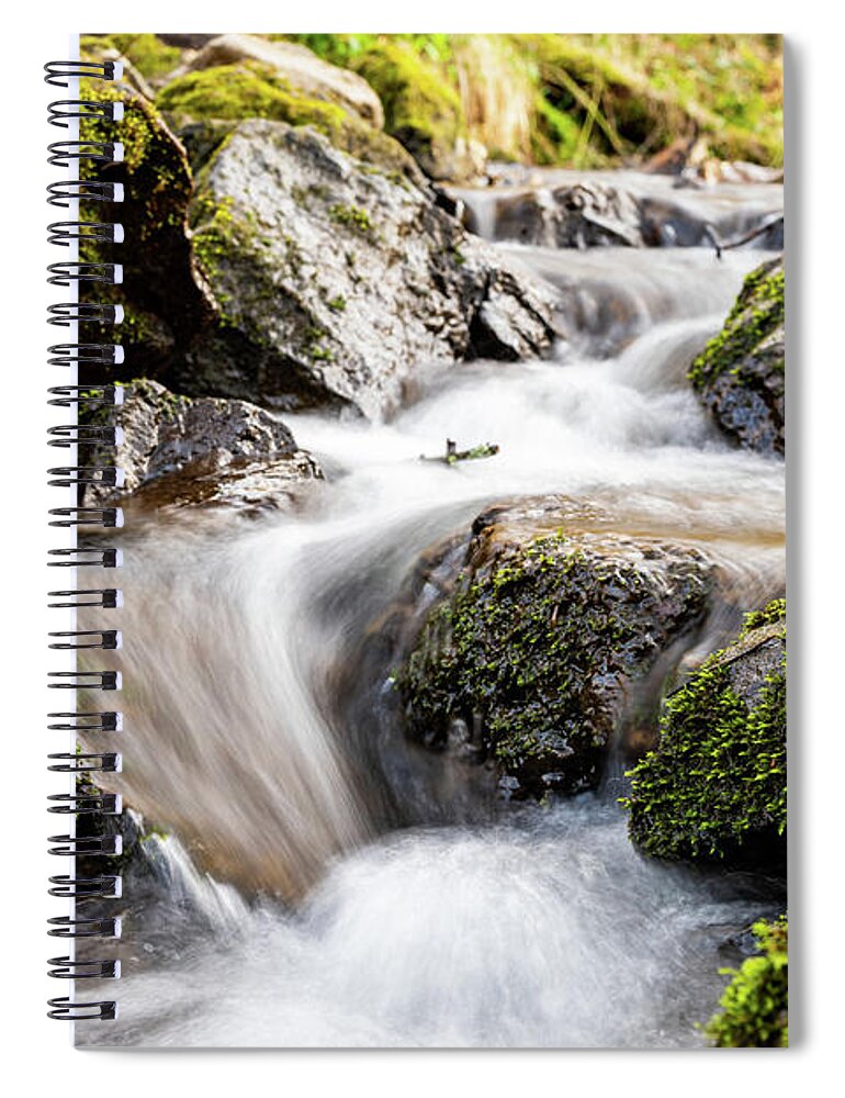 Stream Spiral Notebook featuring the photograph Maelstrom by Gavin Lewis