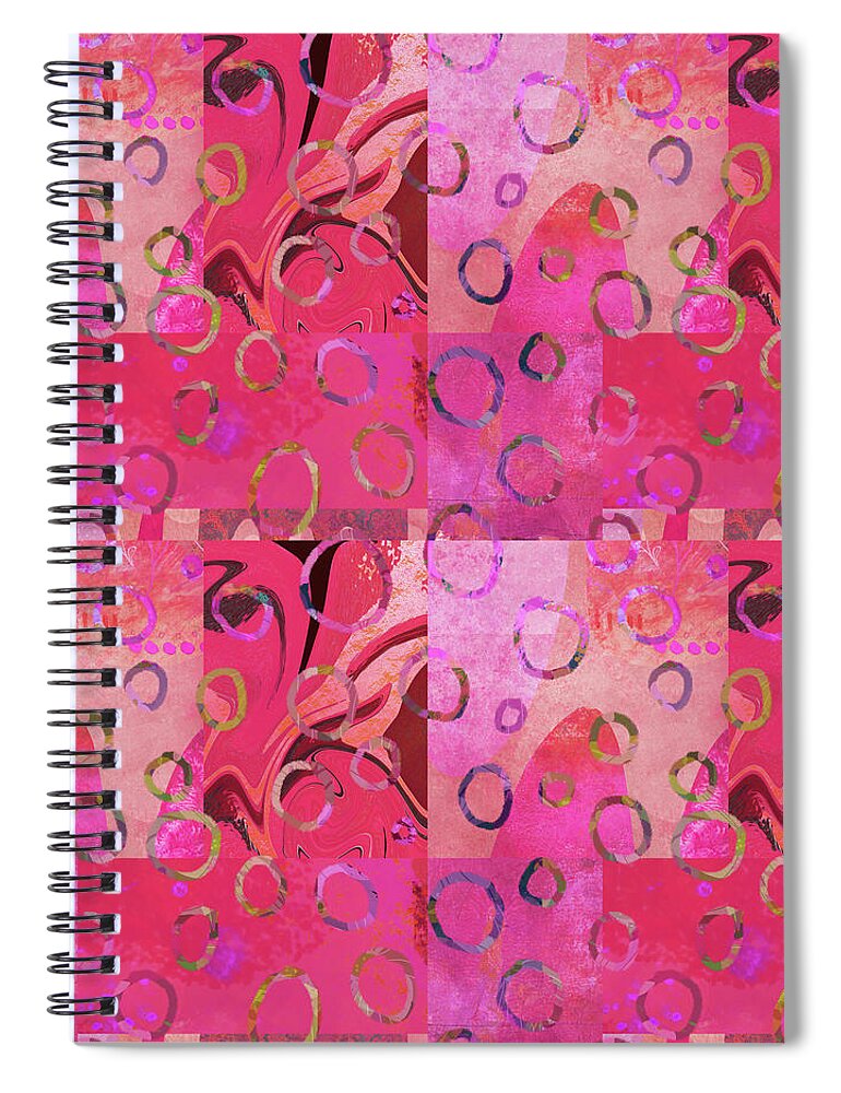 Magenta Swirl Spiral Notebook featuring the digital art Magenta Swirl by Nancy Merkle