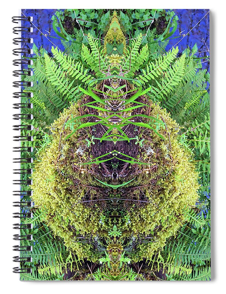 Nature Spiral Notebook featuring the photograph Magical Fern Mirror #1 by Ben Upham III