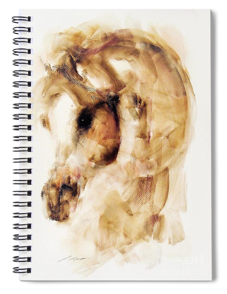 Horse Spiral Notebook featuring the painting Mahbouba by Janette Lockett