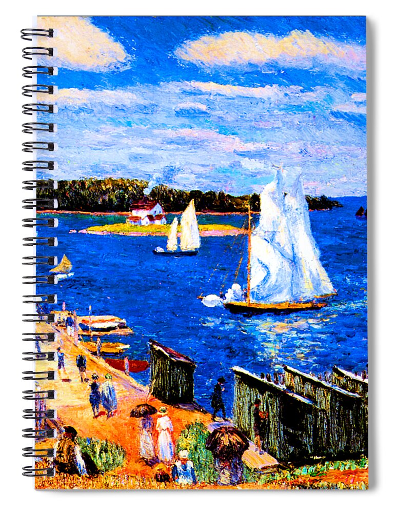 Glackens Spiral Notebook featuring the painting Mahone Bay 1911 by William James Glackens