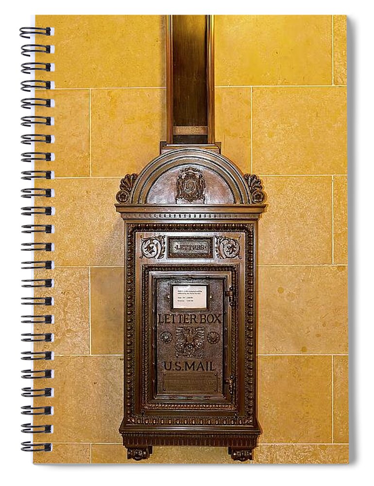 Madison Spiral Notebook featuring the photograph Mail Box -Capitol - Madison - Wisconsin by Steven Ralser