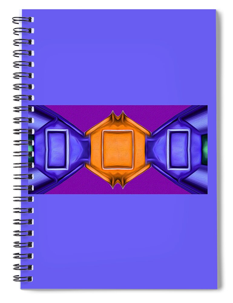 Abstract Spiral Notebook featuring the digital art Main Link by Ronald Mills
