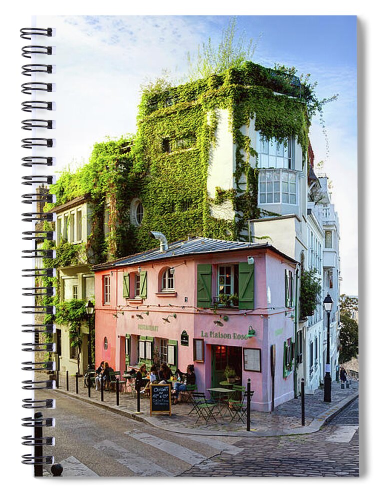 Maison Rose Paris Spiral Notebook featuring the photograph Maison Rose Paris by Weston Westmoreland