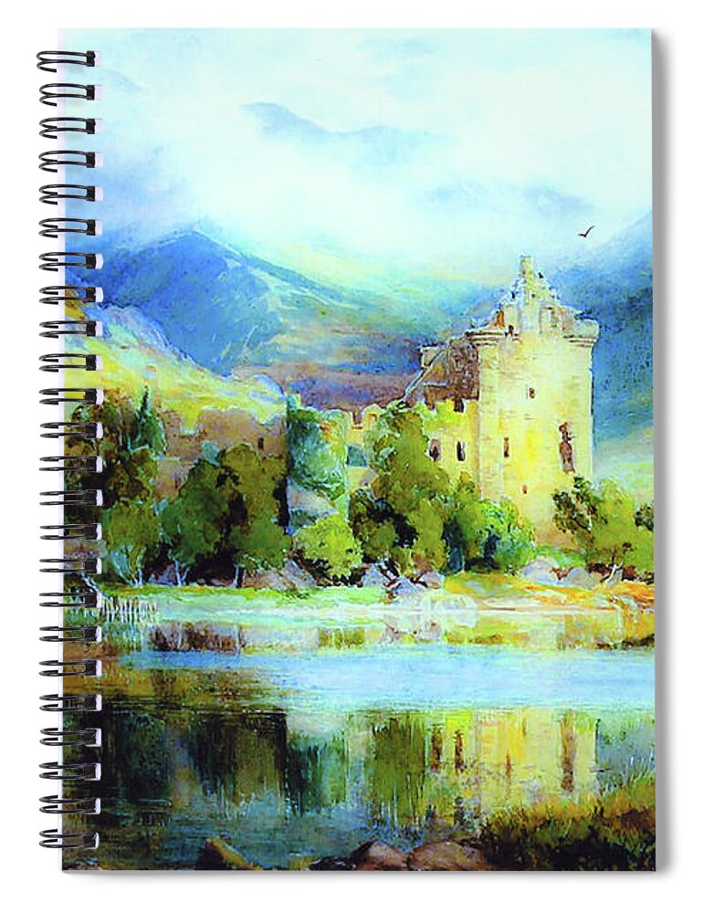 Landscape Spiral Notebook featuring the painting Majestic Scotland by Jane Small