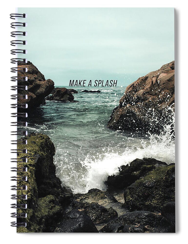 Ocean Spiral Notebook featuring the photograph Make A Splash by Carmen Kern