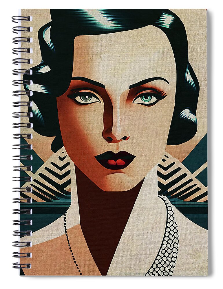 Woman Spiral Notebook featuring the digital art Make up your mind by Jan Keteleer