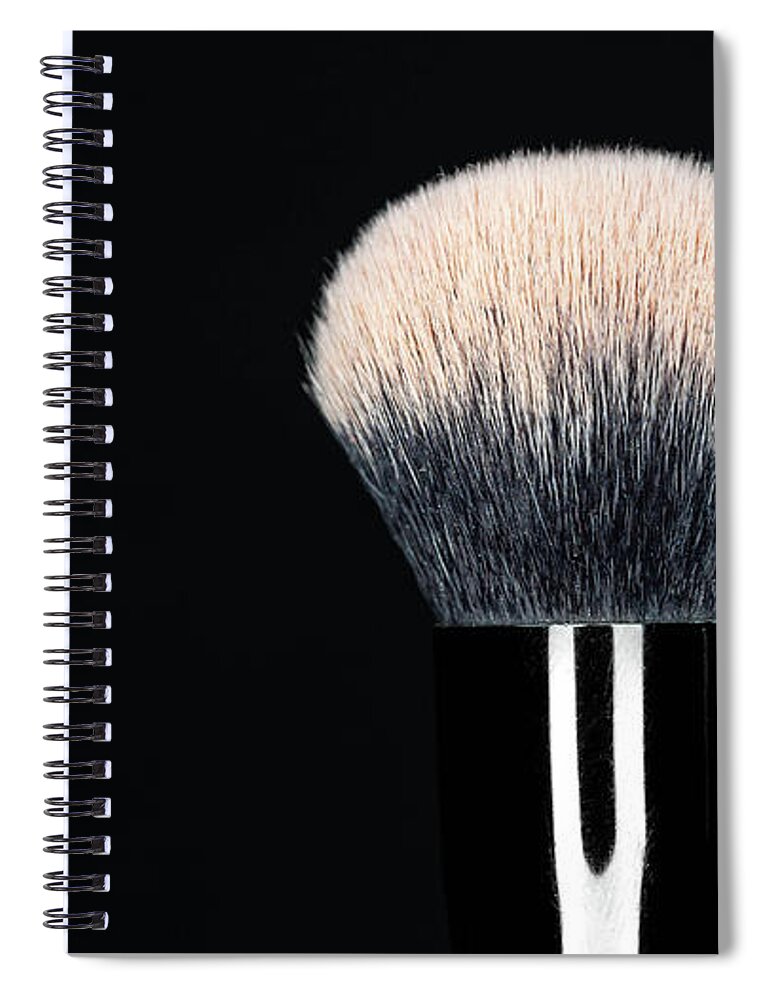 Brush Spiral Notebook featuring the photograph Makeup Brush Pink by Amelia Pearn