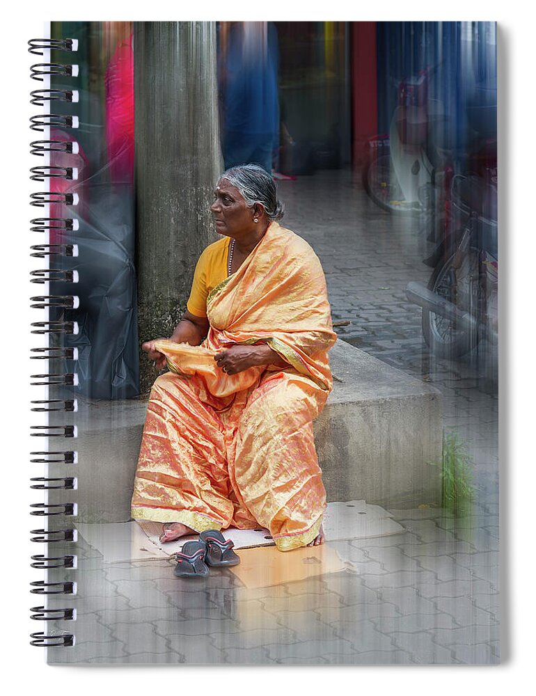 Woman Spiral Notebook featuring the photograph Malay Lady by Elaine Teague