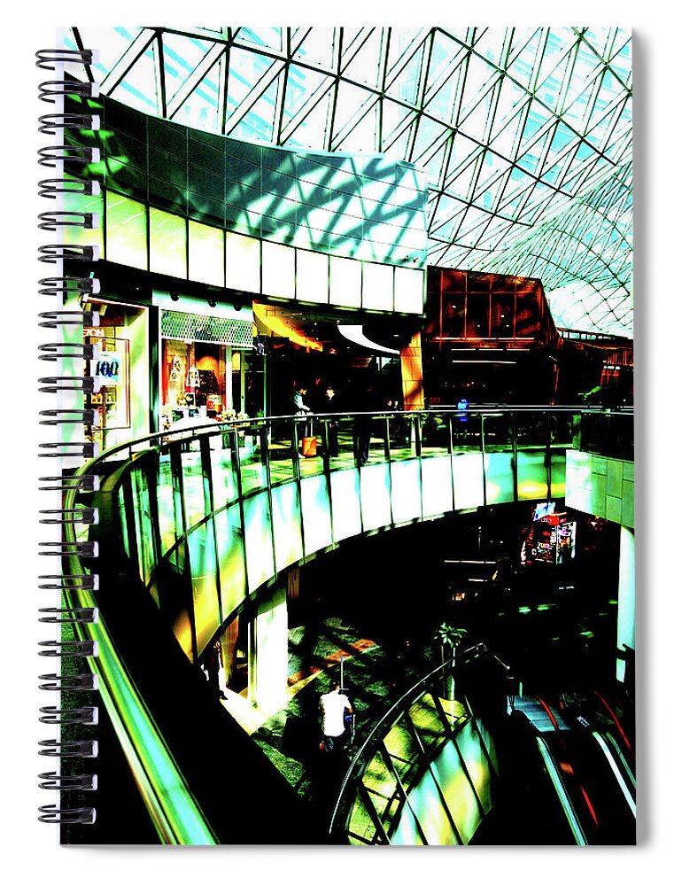 Mall Spiral Notebook featuring the photograph Mall Interior In Warsaw, Poland 6 by John Siest